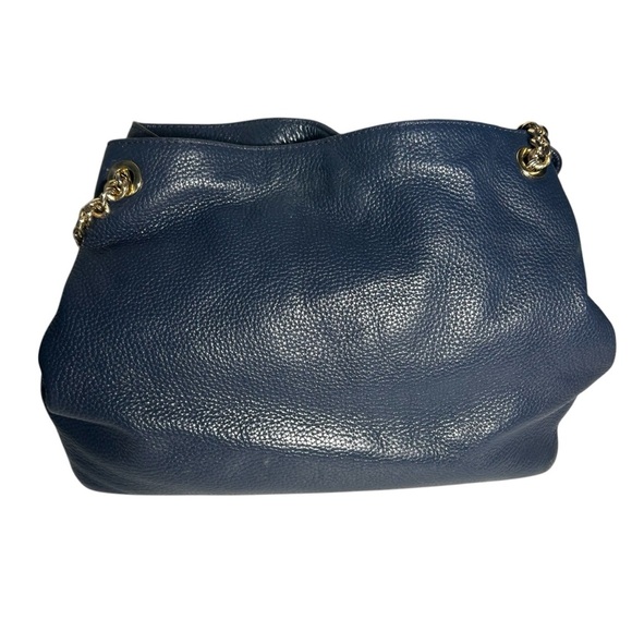 Michael Kors Jet Set Navy Blue Leather Studded Chain Strap Bag - Picture 6 of 16